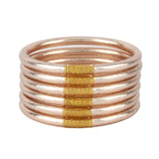 Budhagirl Champagne Gold All Weather Bangles, Set of 6 MEDIUM